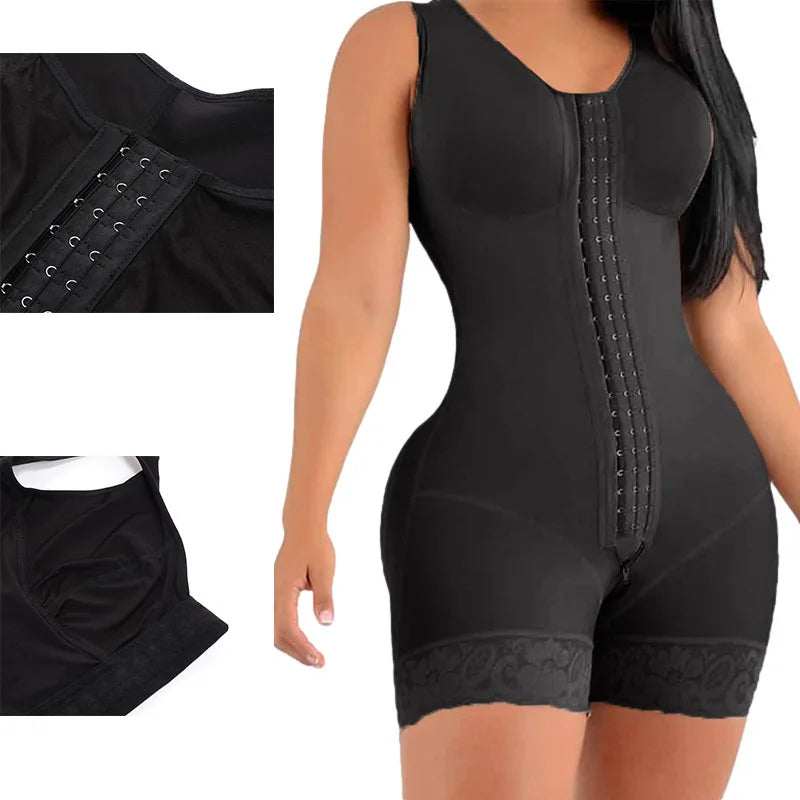 Compression Garment Bodyshaper Fajas Waist Slimming Tummy Control Butt Lifter Faja Open Crotch Shapewear